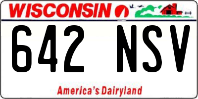 WI license plate 642NSV