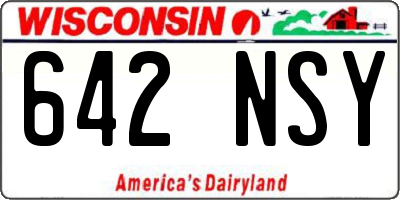 WI license plate 642NSY