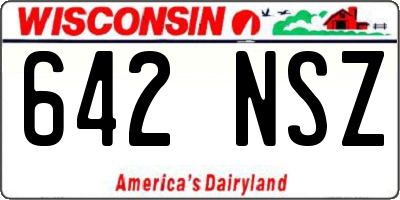 WI license plate 642NSZ