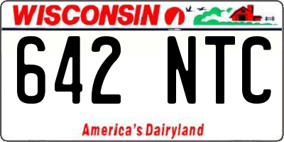 WI license plate 642NTC