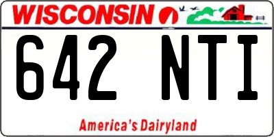 WI license plate 642NTI