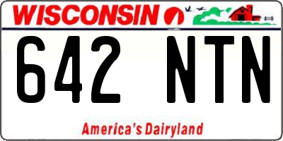 WI license plate 642NTN