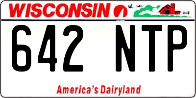 WI license plate 642NTP