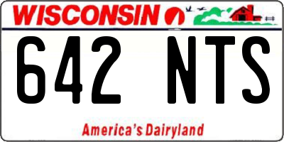 WI license plate 642NTS