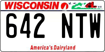 WI license plate 642NTW
