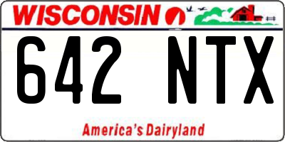 WI license plate 642NTX