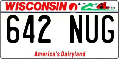 WI license plate 642NUG