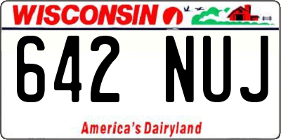 WI license plate 642NUJ