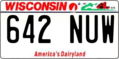 WI license plate 642NUW