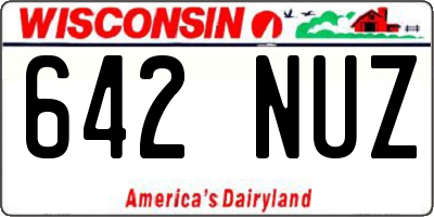 WI license plate 642NUZ