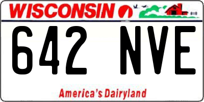 WI license plate 642NVE