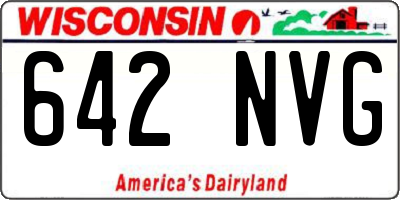 WI license plate 642NVG