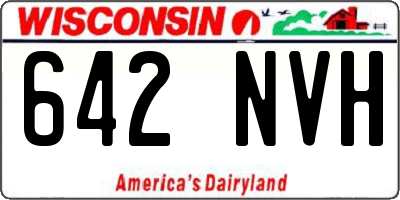 WI license plate 642NVH