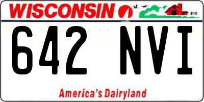 WI license plate 642NVI