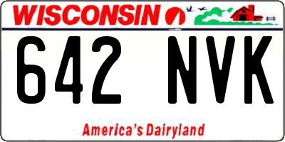 WI license plate 642NVK