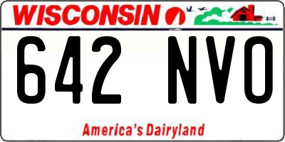 WI license plate 642NVO
