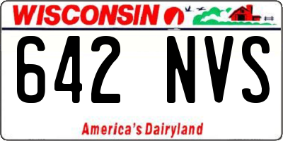 WI license plate 642NVS