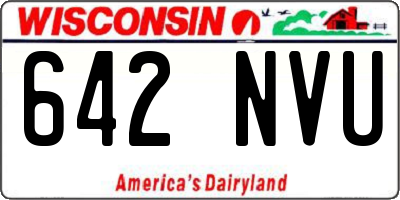 WI license plate 642NVU