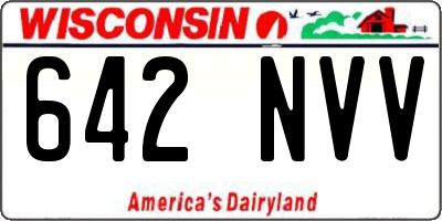 WI license plate 642NVV