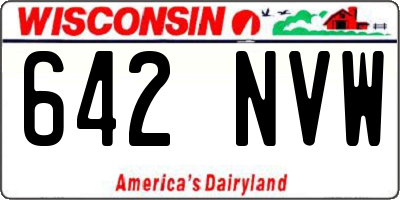 WI license plate 642NVW