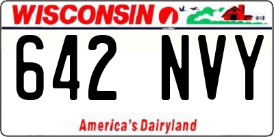 WI license plate 642NVY