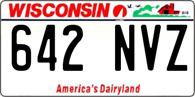 WI license plate 642NVZ