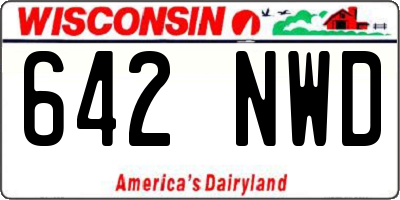 WI license plate 642NWD