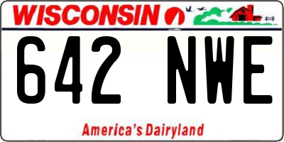 WI license plate 642NWE