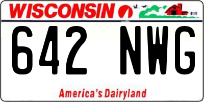 WI license plate 642NWG