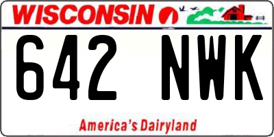 WI license plate 642NWK
