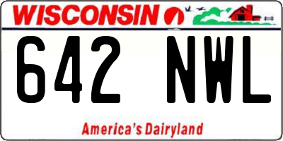 WI license plate 642NWL