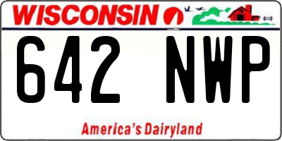 WI license plate 642NWP