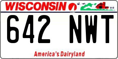 WI license plate 642NWT
