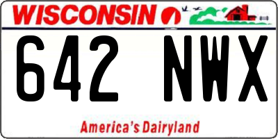 WI license plate 642NWX