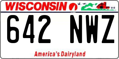 WI license plate 642NWZ