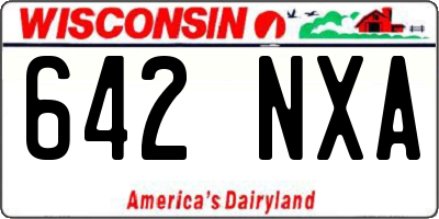 WI license plate 642NXA