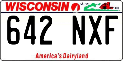WI license plate 642NXF