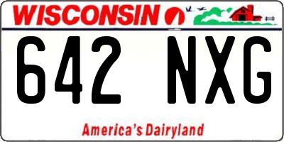 WI license plate 642NXG