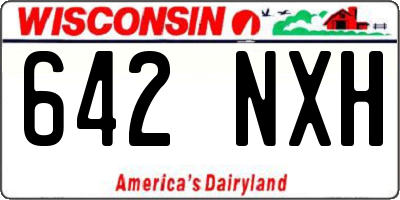 WI license plate 642NXH