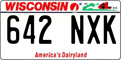 WI license plate 642NXK