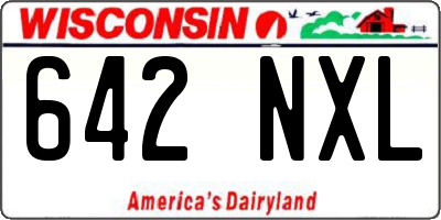 WI license plate 642NXL