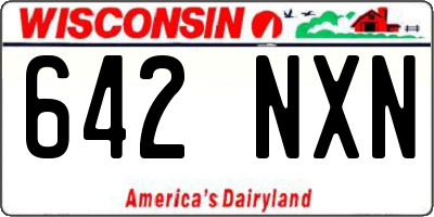 WI license plate 642NXN