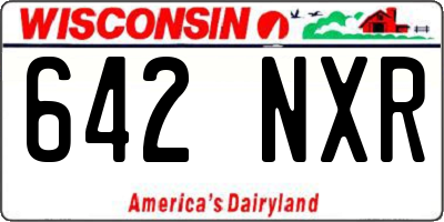 WI license plate 642NXR