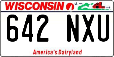 WI license plate 642NXU