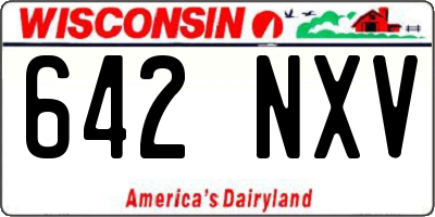WI license plate 642NXV