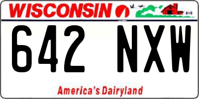 WI license plate 642NXW