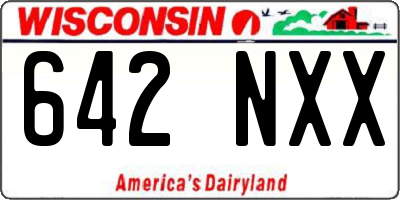WI license plate 642NXX