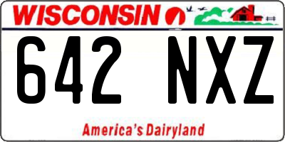 WI license plate 642NXZ