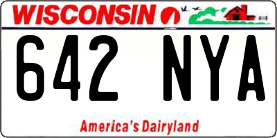 WI license plate 642NYA