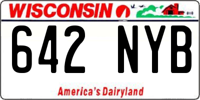 WI license plate 642NYB